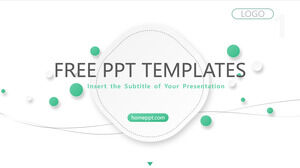 녹색 신선한 마이크로 스테레오 비즈니스 파워 포인트 템플릿