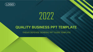 Șabloane PowerPoint de afaceri poligon verde