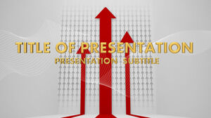 قوالب باوربوينت للأعمال باللونين الأسود والأحمر المسطح