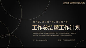 High-End-Business-PPT-Vorlage der Black-Gold-Serie