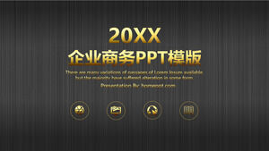 Black gold series business PowerPoint Templates （1）