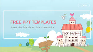 Cartoon Work Summary PowerPoint Templates