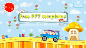 Modelos de slides de tema infantil de desenho animado