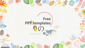 Plant leaf background PowerPoint Templates