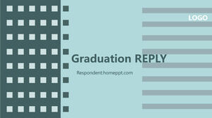 Templat PowerPoint pertahanan tesis gaya kartun）