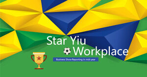 3B arka plan karikatür tarzı slayt şablonları