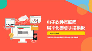 Șablon PowerPoint plat creativ pictat manual