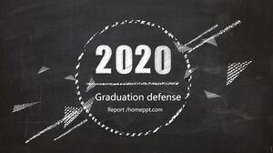 黒板背景紙防衛PPTテンプレート