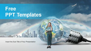 Szablon PowerPoint dla globalnych rozwiązań edukacyjnych