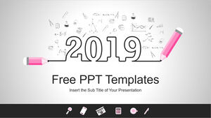 Modelo de PowerPoint do Plano de Trabalho de Educação de 2019