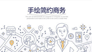 Creative minimalistic hand drawn business PowerPoint Template