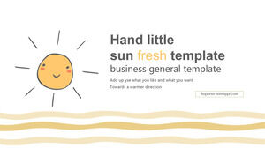 El boyaması küçük güneş taze ppt şablonları