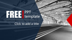 Niebieski czerwony biznes Szablony prezentacji PowerPoint