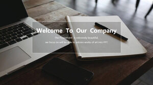 电脑桌面商务PowerPoint模板