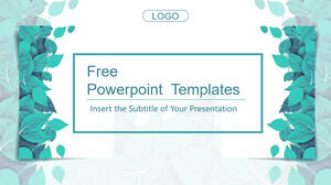 Frisches grünes Blatt Powerpoint-Vorlagen