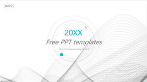 Modèles PowerPoint de fond de courbe grise