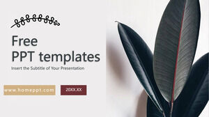 Entreprise de plantes à grandes feuilles Modèles PowerPoint