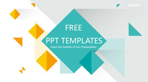 Geometrik Uzun Gölge İş PowerPoint Şablonları