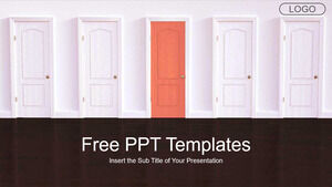 オレンジ不動産業界 PowerPointプレゼンテーションのテンプレート