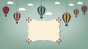 3+ 绿色卡通 powerpoint 边框背景