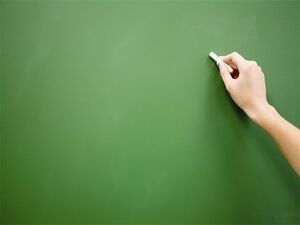 緑の黒板のパワーポイントの背景