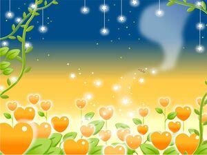 Heart shaped flower PowerPoint backgrounds