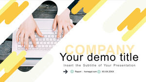 Modèles PowerPoint d'entreprise créative jaune