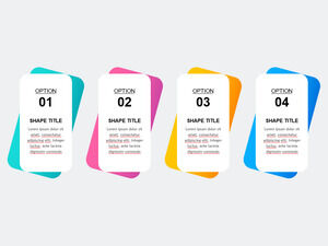 彩色背景圓框 PowerPoint 模板