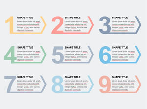 큰 숫자 목록 PowerPoint 템플릿