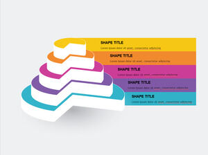 케이크 계단 파워포인트 템플릿