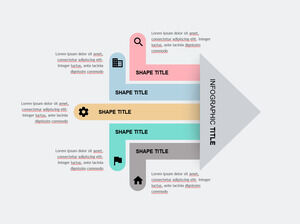 หลายผสาน-ลูกศร-PowerPoint-แม่แบบ