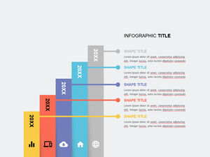 Gráfico de barras-línea de tiempo-plantillas de PowerPoint