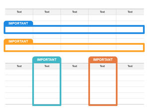 하이라이트-테이블-파워포인트-템플릿