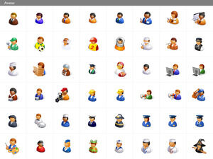 Modelos de ícones de avatar para PowerPoint