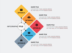 菱形-箭頭-排列-PowerPoint-模板