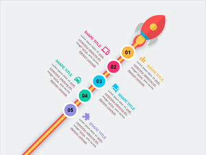 動態移動火箭 PowerPoint 模板