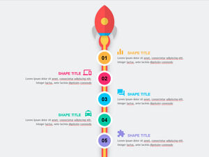 ロケット リスト PowerPoint テンプレート