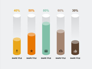 透明圆柱 PowerPoint 模板