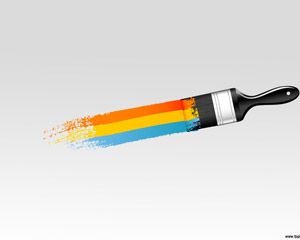 브러쉬 파워 포인트 템플릿 페인트