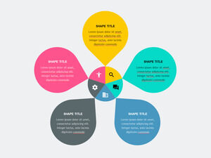 Zentrierte-Symbol-Beschreibung-PowerPoint-Vorlage