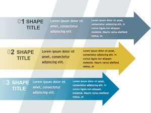 Modèles PowerPoint en trois étapes à grande flèche