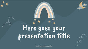 Boho schicke Regenbogen-Präsentationsvorlage.
