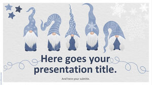 Gnomos nórdicos de acuarela. Toboganes Winter Wonderland.