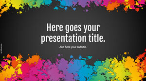 Lauper, slide bebas cipratan warna-warni.