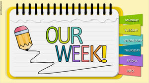 Etkileşimli temel haftalık gündem slaytları.