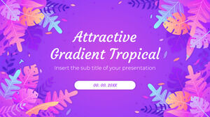 การออกแบบพื้นหลังการนำเสนอแบบ Gradient Tropical ฟรีที่น่าสนใจสำหรับธีม Google Slides และ PowerPoint Template