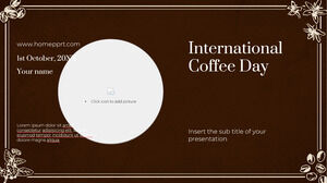 Modello di presentazione gratuito per la Giornata internazionale del caffè: tema di Presentazioni Google e modello PowerPoint