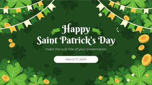 Diseño de presentación gratuita Feliz Día de San Patricio para el tema de Google Slides y la plantilla de PowerPoint