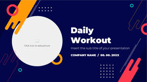Șablon PowerPoint gratuit pentru antrenament zilnic și temă Google Slides