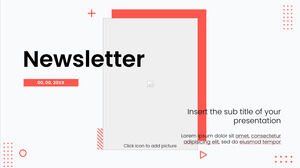 Newsletter Design di presentazione gratuito per modello PowerPoint e tema Presentazioni Google